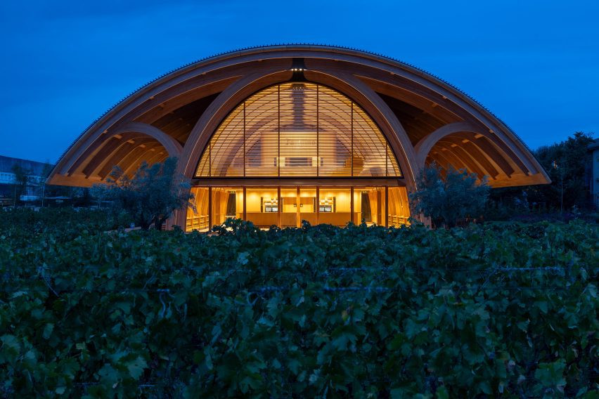 Visitor centre at Bodegas Faustino winery by Foster + Partners