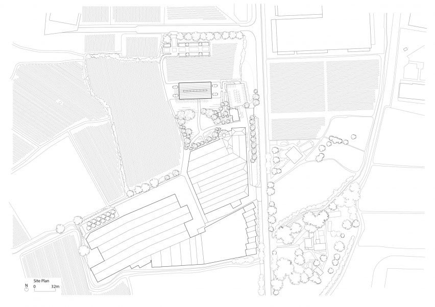 Site plan of visitor centre at Bodegas Faustino winery by Foster + Partners