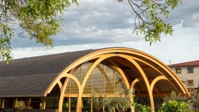 Visitor centre at Bodegas Faustino winery by Foster + Partners
