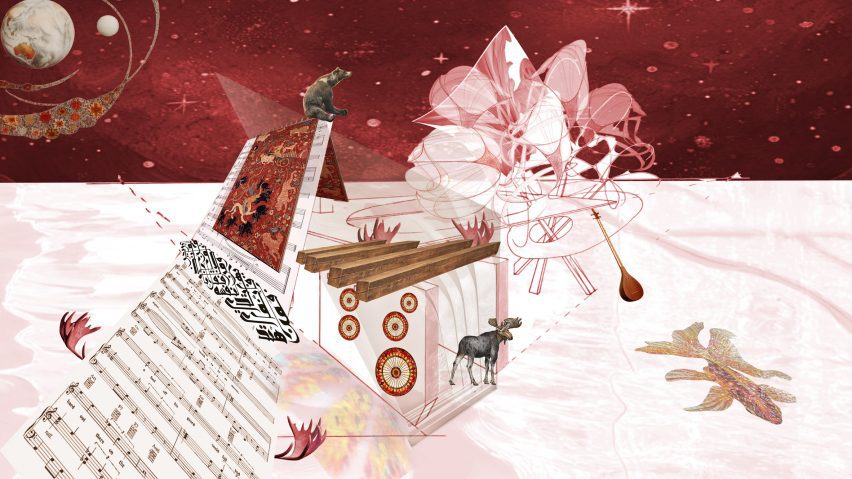 am abstract image in tones of red and pink