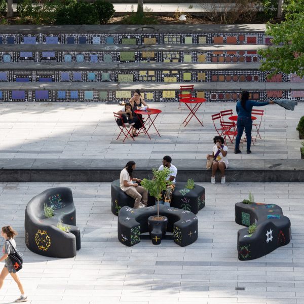 Benches in a square
