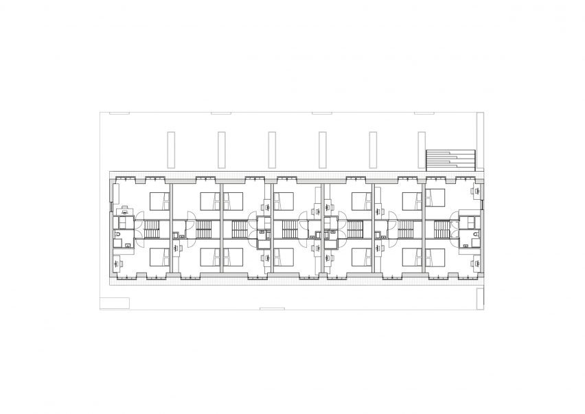 Buitenplaats Koningsweg housing second floor plan by MVRDV