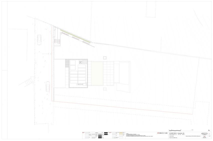Roof plan of Colien House by Alvaro Siza