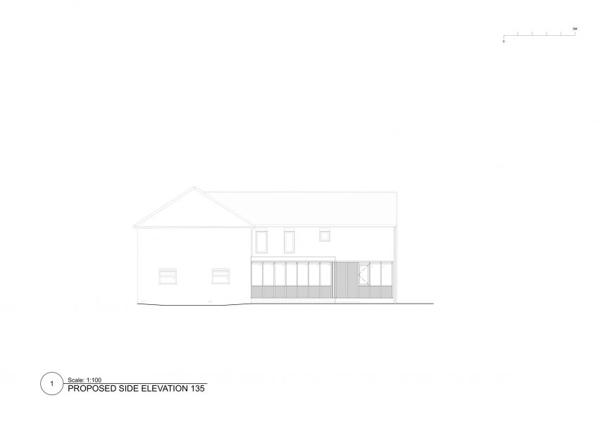 Proposed side elevation Station Road