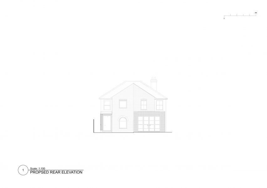 Proposed rear elevation Station Road