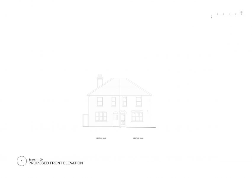 Proposed front elevation Station Road