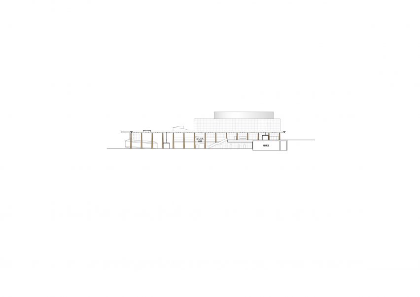 Elevation of Toyota City Museum by Shigeru Ban