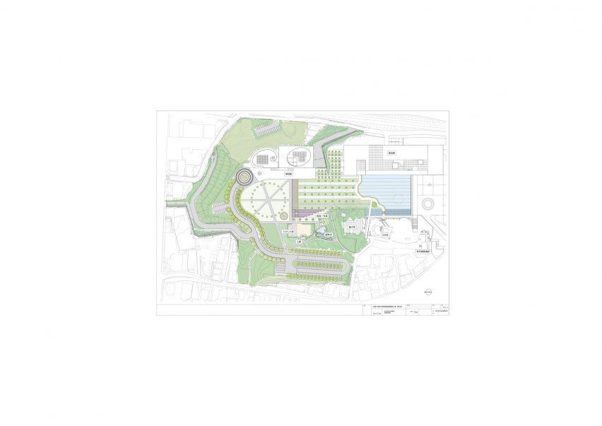 Site plan of Toyota City Museum by Shigeru Ban