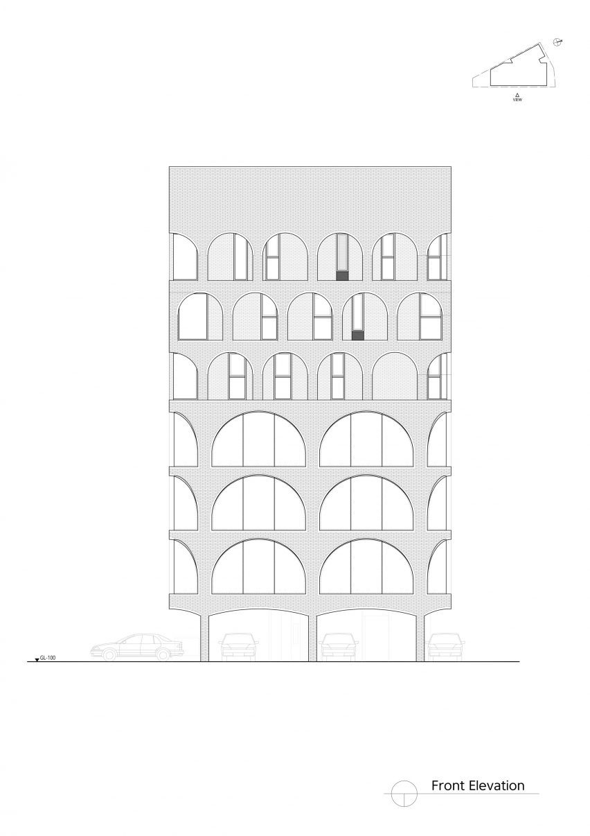 Elevation of Fillome Building by Sosu Architects
