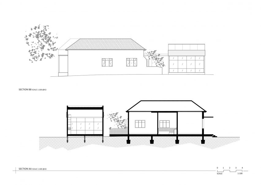 Sections of Gardener's House by Splinter Society