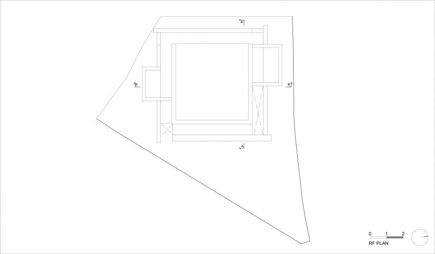 Plan of House in Kyobate by Fujiwaramuro Architects