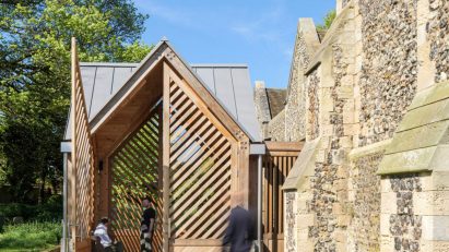John Puttick Associates expands St Leonard’s Church with glulam porch