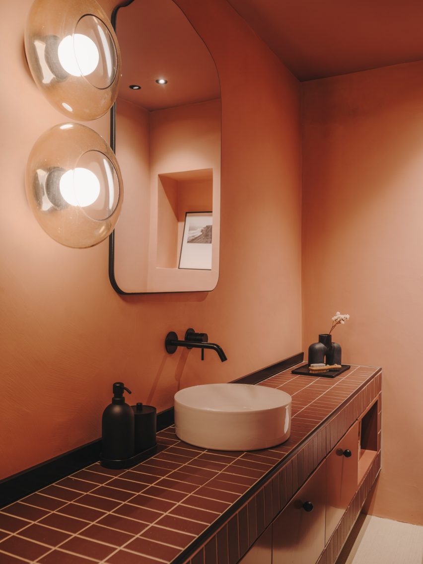 PInk hued bathroom