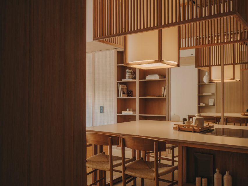 Wood and rattan kitchen Spain