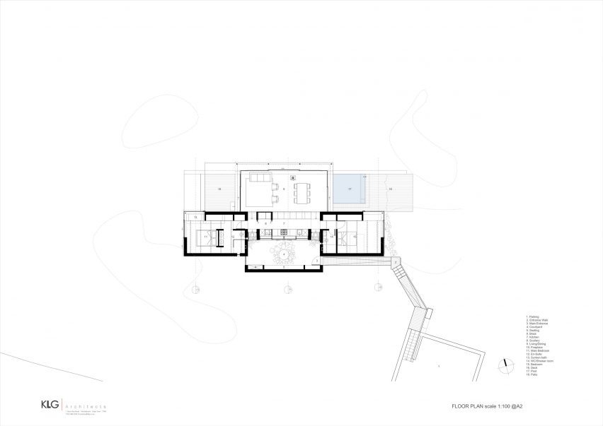 Plan of Hyette Riverview by KLG Architects