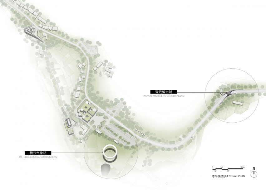 Plan of Woven Gateway and Sky Ring by Line+ Studio