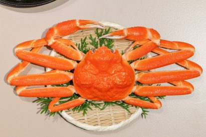 Food replica of an orange crab