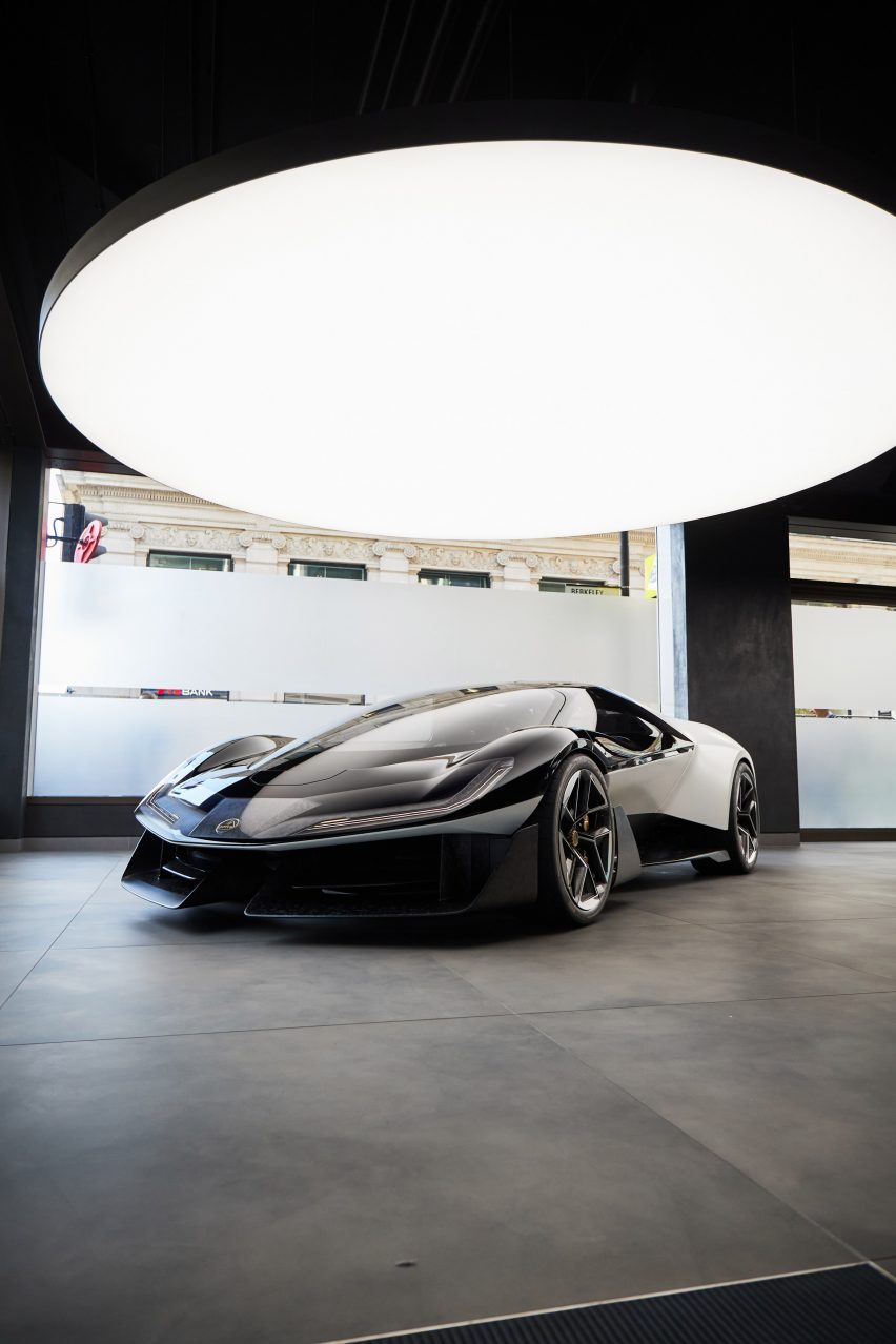 Lotus Theory 1 in Mayfair showroom