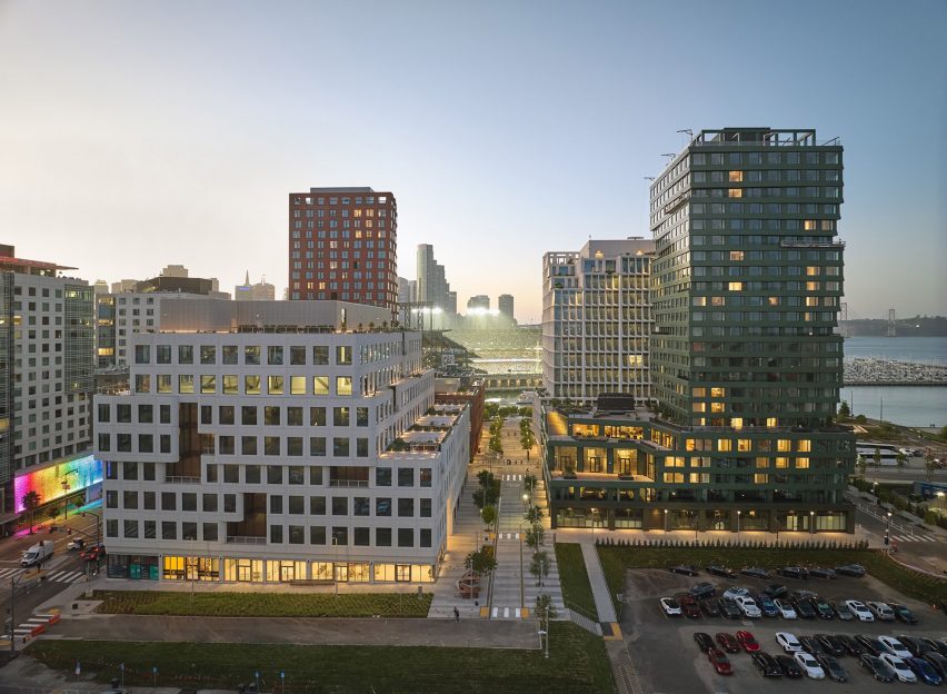 Office building in the evening
