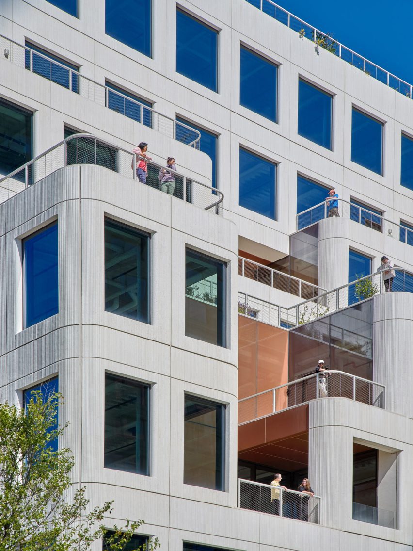 People standing on a balcony