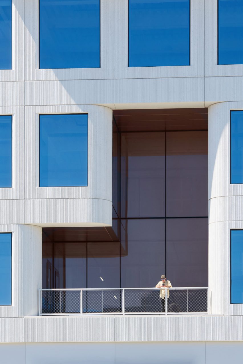 Person standing on balcony
