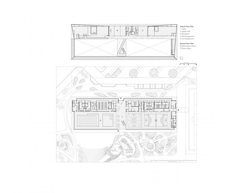 Plan of Churchill Meadows Community Centre and Sports Park
