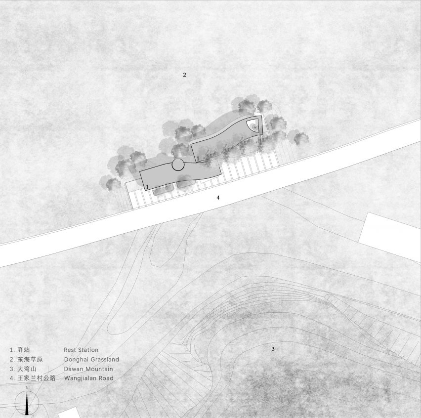 Plan of Dongdan Grassland Sea Ruins Station by Mur Mur Lab
