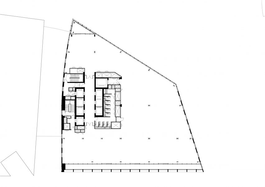 Floor 13 plan of N2 by Lynch Architects