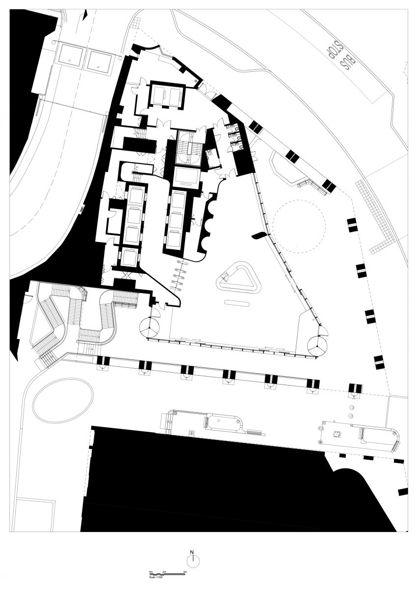 Ground floor plan of N2 by Lynch Architects
