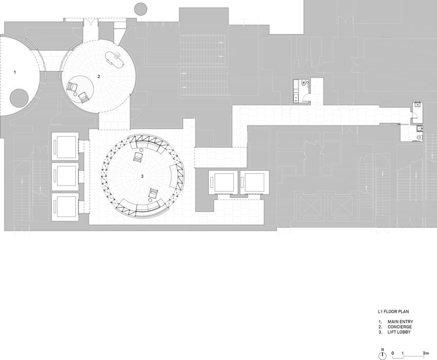 Artyzen hotel Shanghai by Neri&Hu L1 floor plan