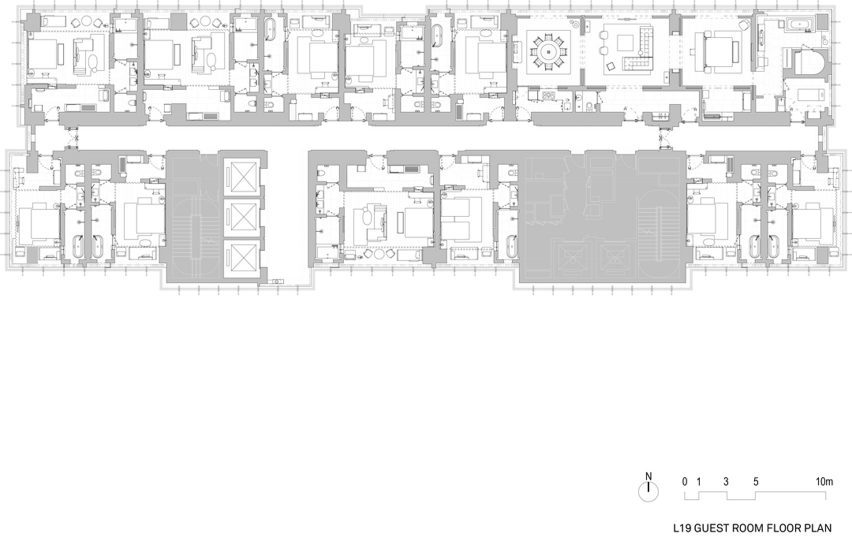 Artyzen hotel Shanghai by Neri&Hu L19 floor plan