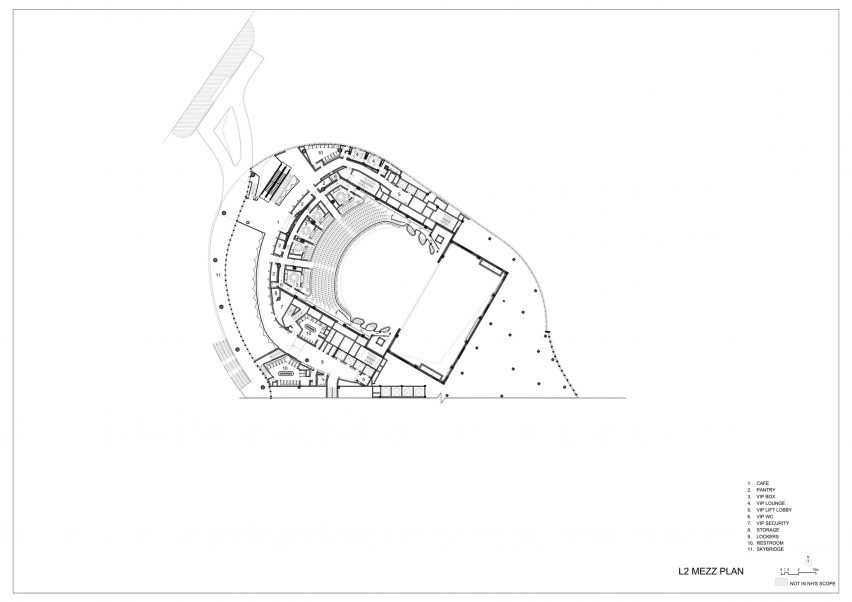 Floor plan of New Bund Performing Arts Centre by Neri&Hu