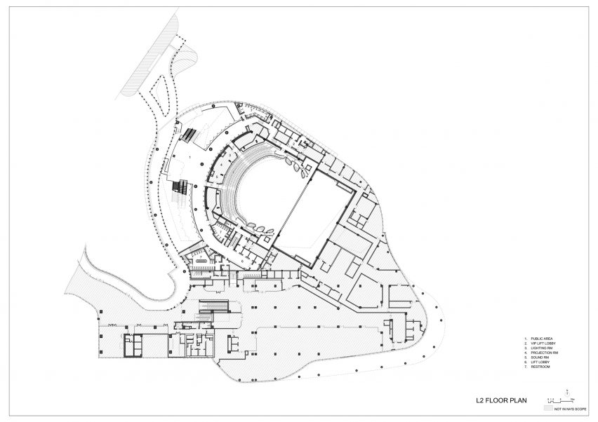Floor plan of New Bund Performing Arts Centre by Neri&Hu