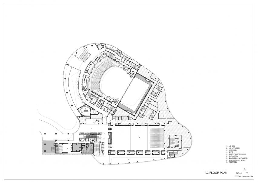 Floor plan of New Bund Performing Arts Centre by Neri&Hu