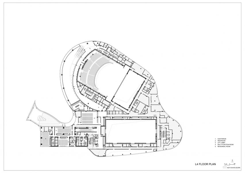 Floor plan of New Bund Performing Arts Centre by Neri&Hu