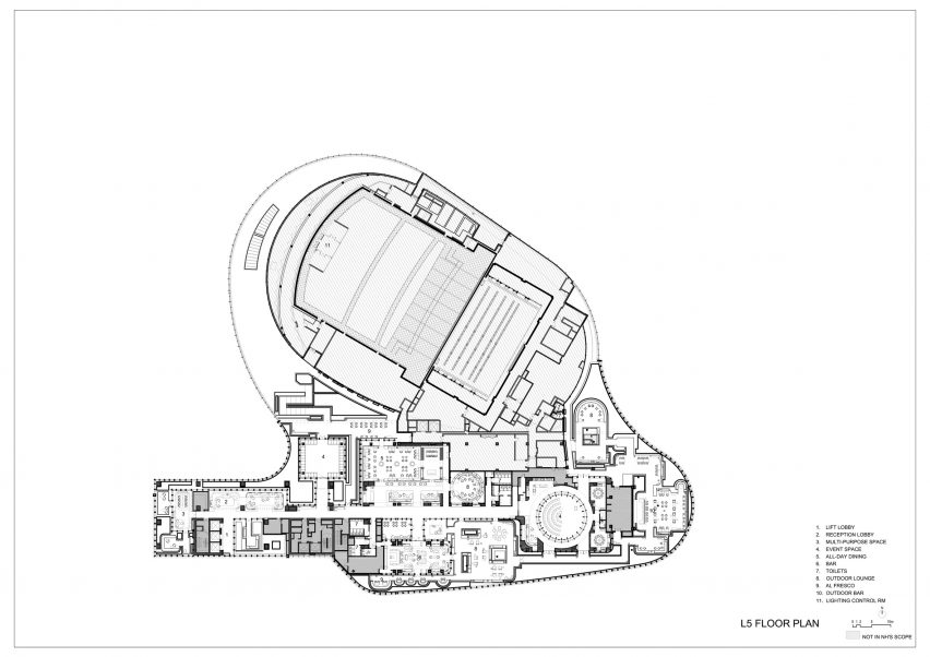 Floor plan of New Bund Performing Arts Centre by Neri&Hu