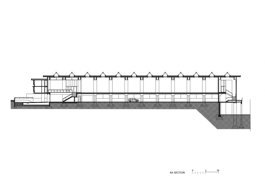 Section of Mladinska Knjiga Printing House by OFIS Arhitekti