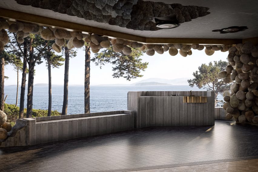 View out to the ocean
