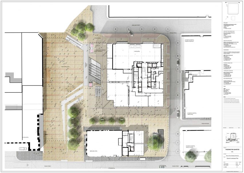 Floor plan of Paddington Square by Renzo Piano Building Workshop