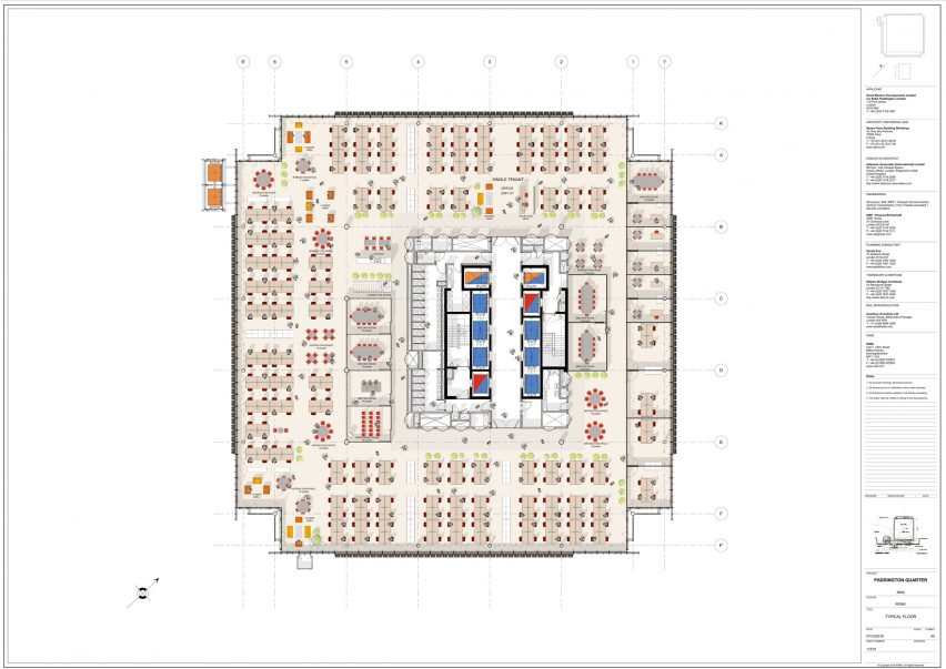 Floor plan of Paddington Square by Renzo Piano Building Workshop