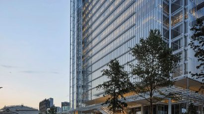 Glass cube building Paddington