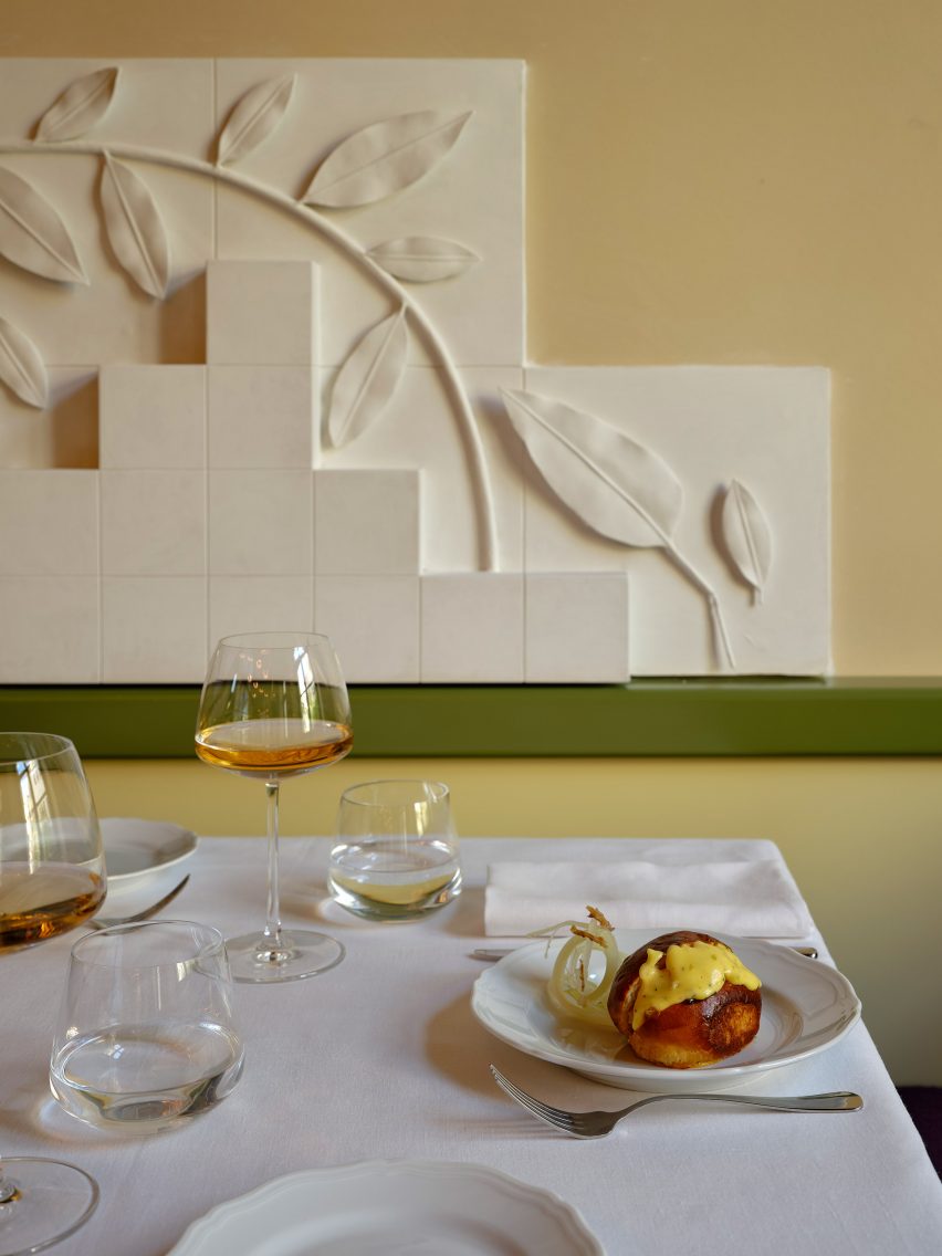 Restaurant at Palazzo Talia in Rome, Italy