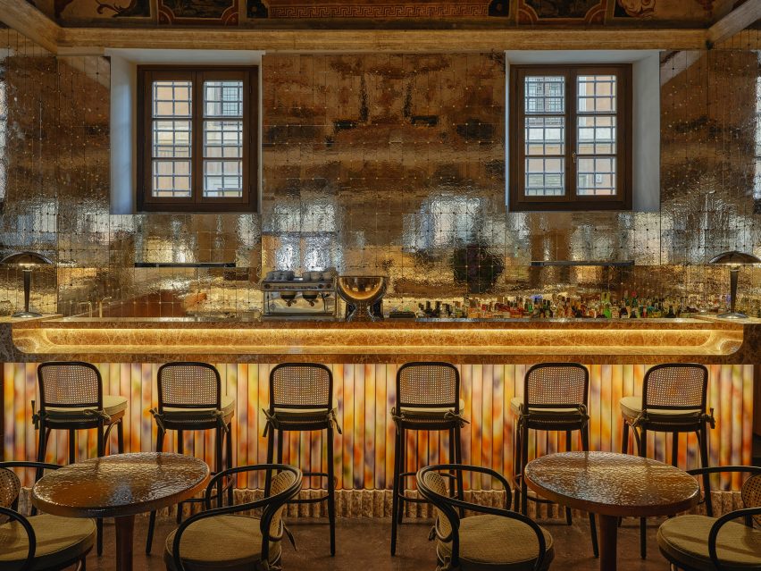Bar at Palazzo Talia by Luca Guadagnino