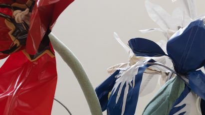 Large flowers Downtown Design installation 2024