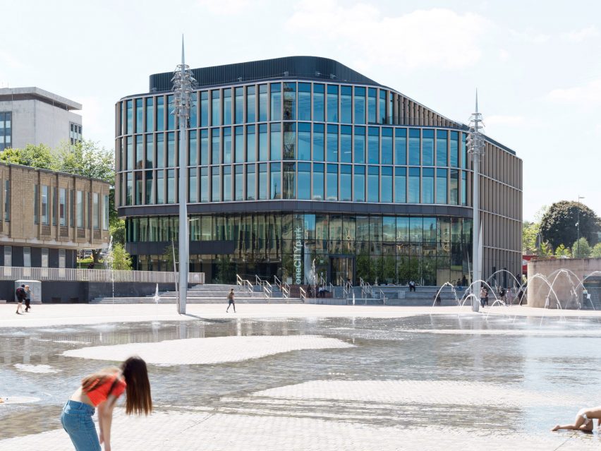 Custom concrete facade at One City Park by Rieder