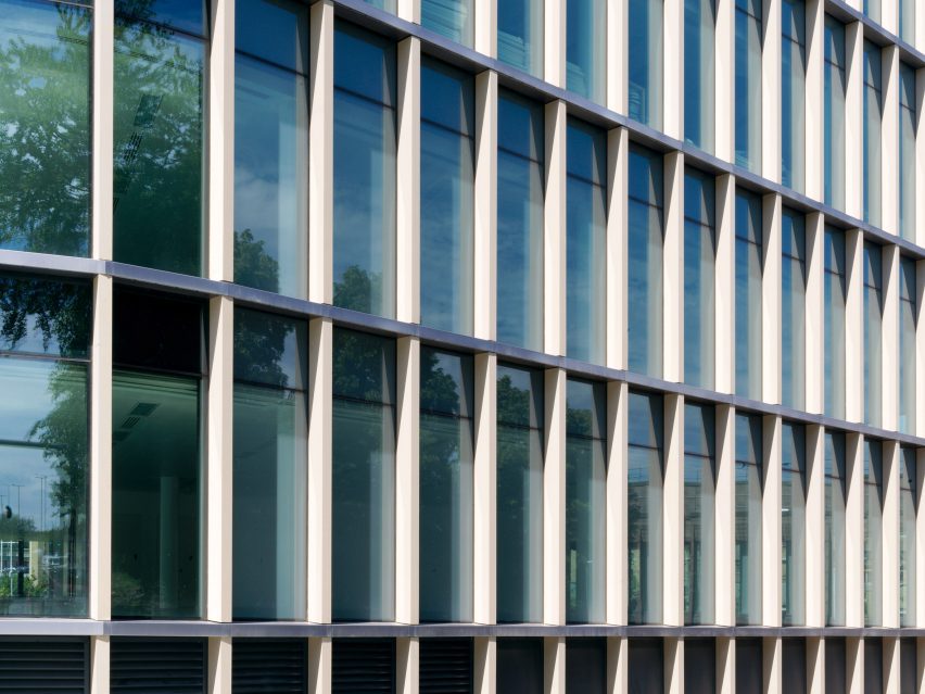 Custom concrete facade at One City Park by Rieder