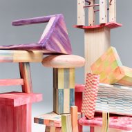 Roggbif stools by Studio Sløyd featuring through-coloured wood