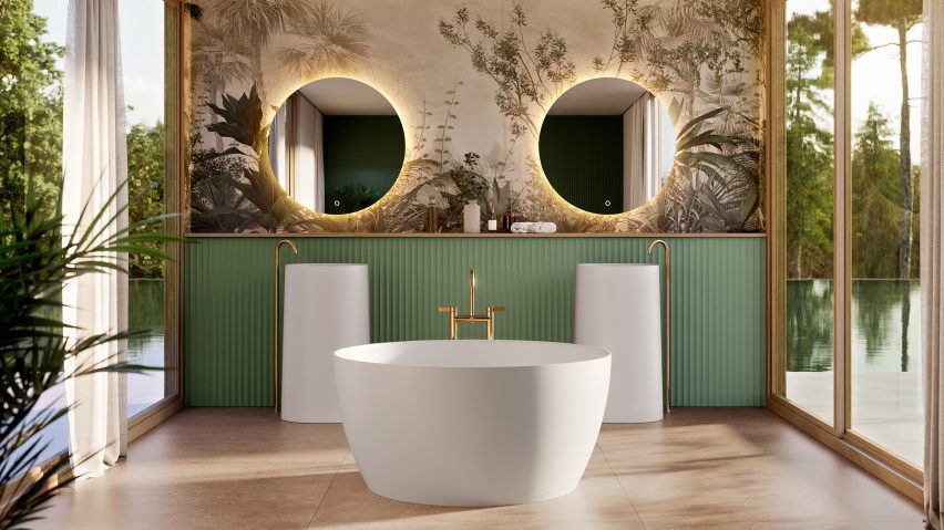 Round bathtub by Acquabella