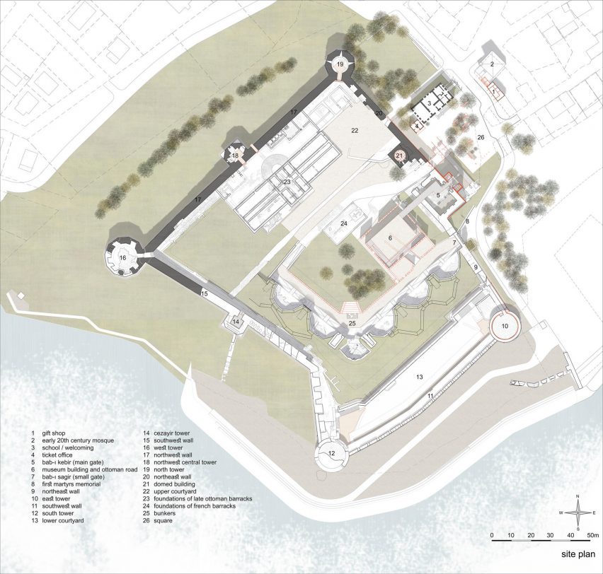 Plan of Seddülbahir Fortress by KOOP Architects