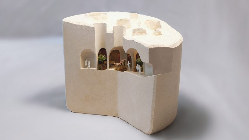 Model of Matthew Pratt's Shadow of the Oases underground sanctuaries